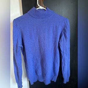 Vintage 80's Lambswool Angora Mock Neck Princess Sleeve Sweater Size L